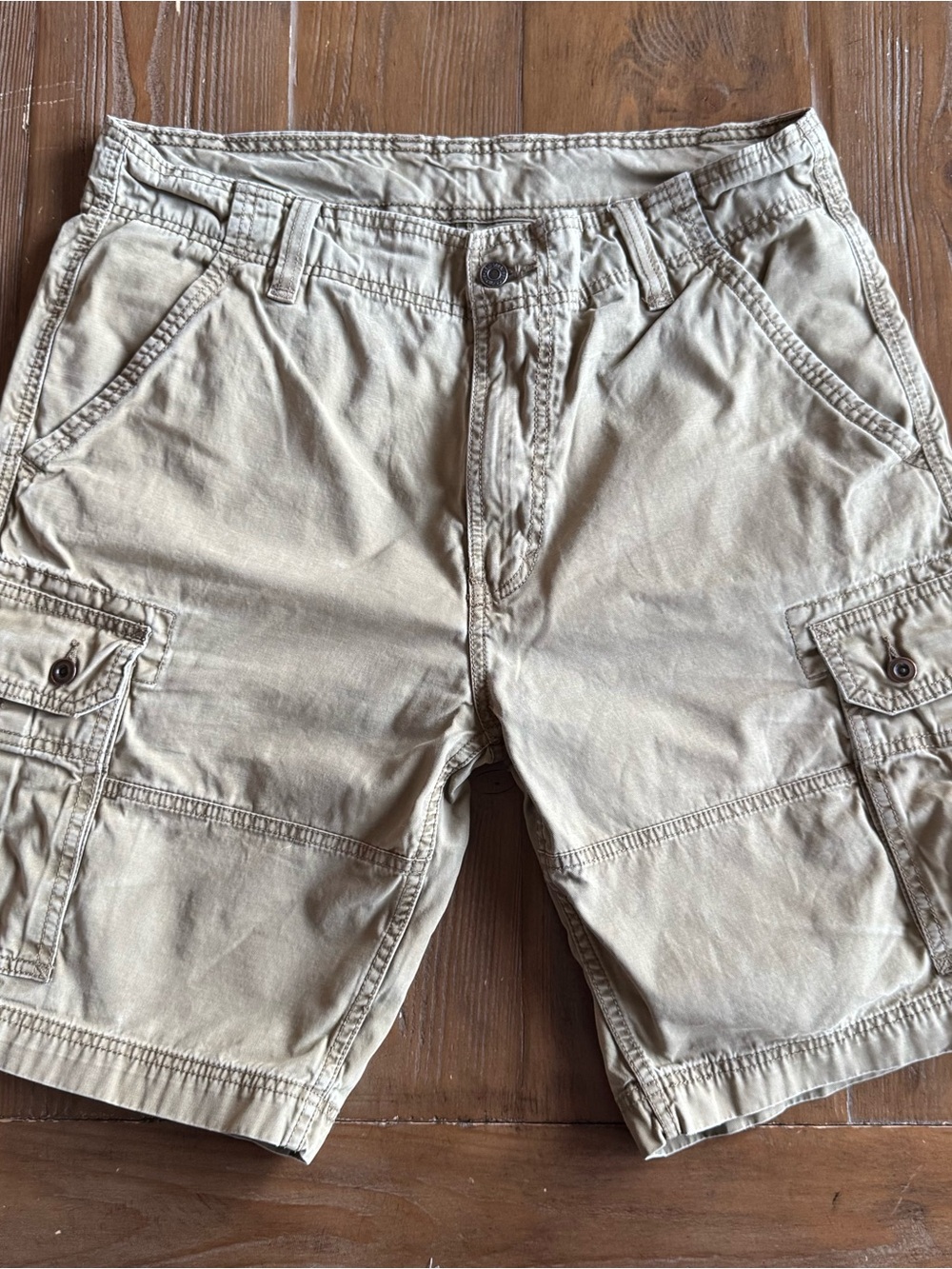 Levi's Mens Tan Khaki Cotton Cargo Shorts Size 36